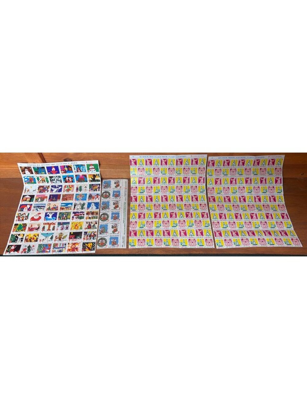 Vintage Christmas Seal Stamp Sheets Collection Assorted Designs 1960s-1970s
